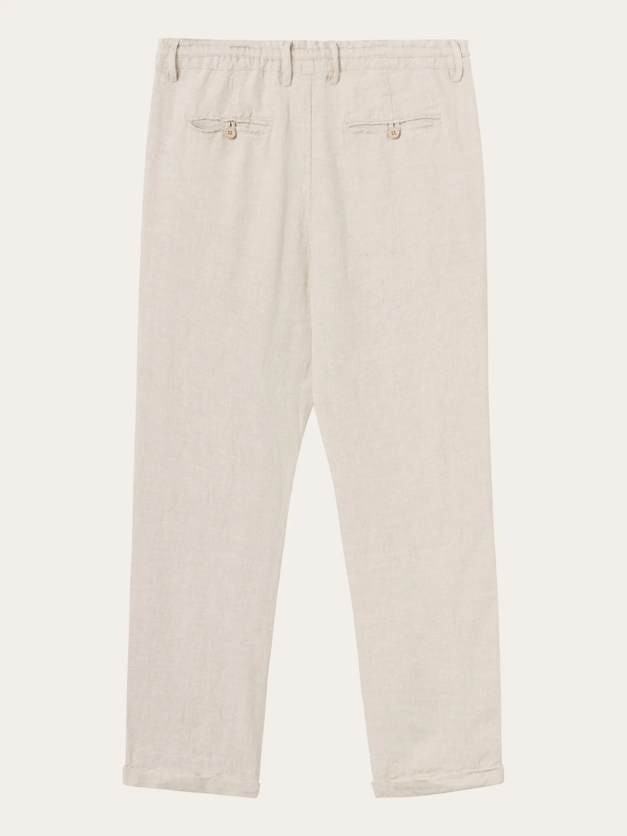 Loose fit natural linen pant - Light feather gray