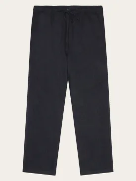 Loose linen pant - Black Jet