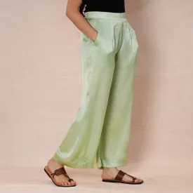Mint Green - Pure Modal Silk Plain Palazzo