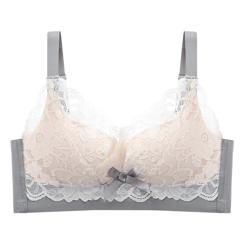 New latex underwear for women with small chest, gathered and anti-sagging latex underwear for small chest, special support without steel ring, medium and thick style