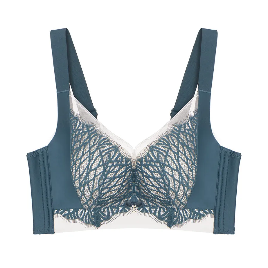 New style underwear for women, no steel ring, five-row buttons, adjustable shape, sexy lace, comfortable gathered bra