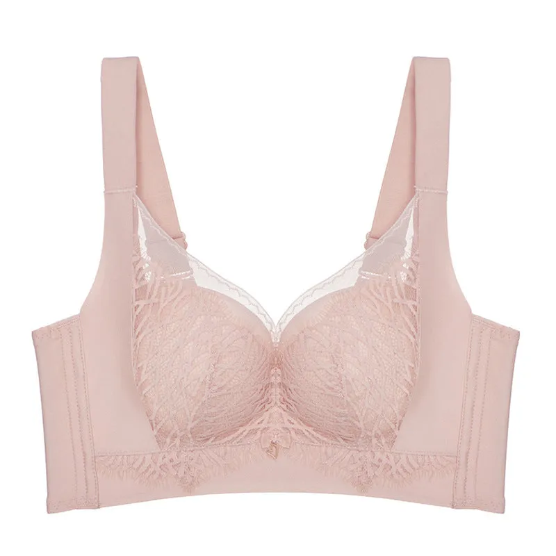 New style underwear for women, no steel ring, five-row buttons, adjustable shape, sexy lace, comfortable gathered bra