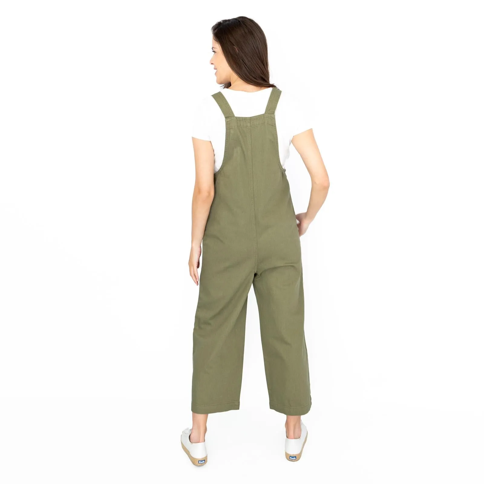 Next Wide Leg Easy Wear Twill Dungarees Relaxed Fit Comfortable Wear
