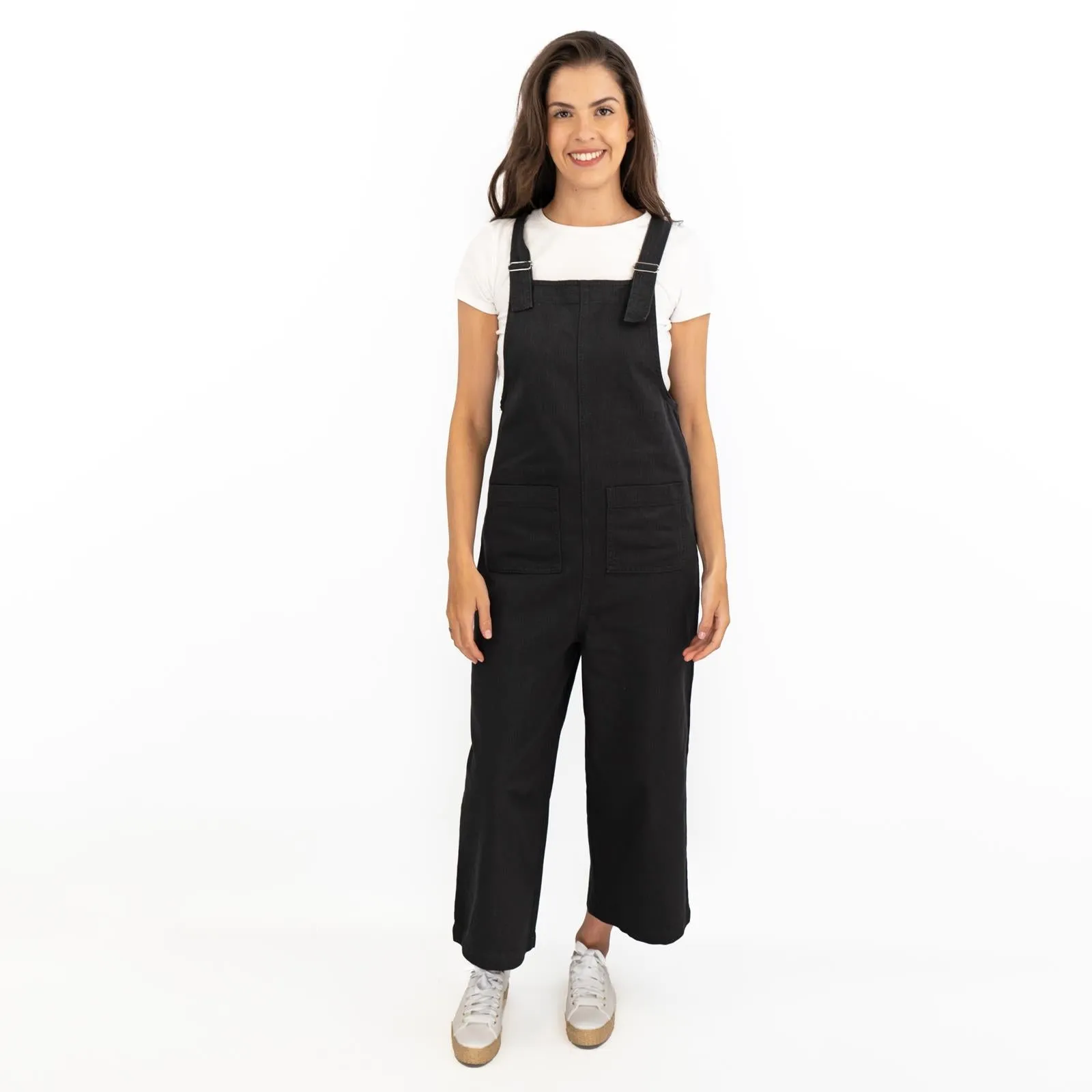 Next Wide Leg Easy Wear Twill Dungarees Relaxed Fit Comfortable Wear