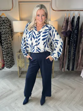 Niamh Navy Cropped Pants