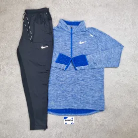 Nike Therma-Fit Sphere Half Zip Blue Tint & Phenom Elite Pants Black Set