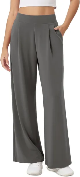 ODODOS Modal Soft Wide Leg Pants for Women High Waist Casual Relaxed Pants with Pockets-27/29"/ 31" Inseam