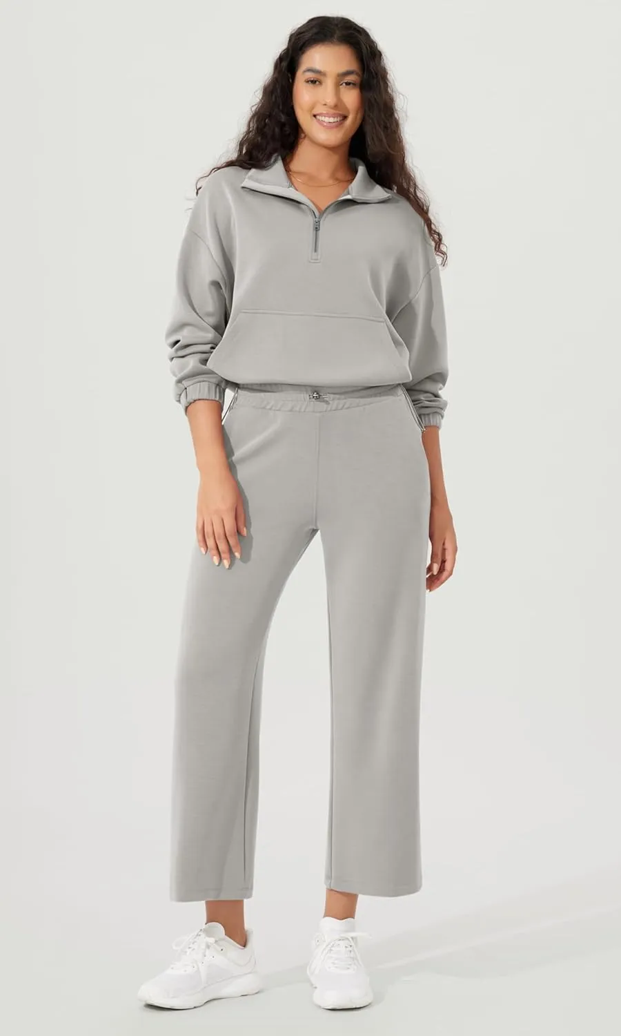 ODODOS Women's Modal Soft Wide Leg Pants with Pockets Adjustable Shockcord High Waist Casual Lounge Pants-27/29/31" Inseam