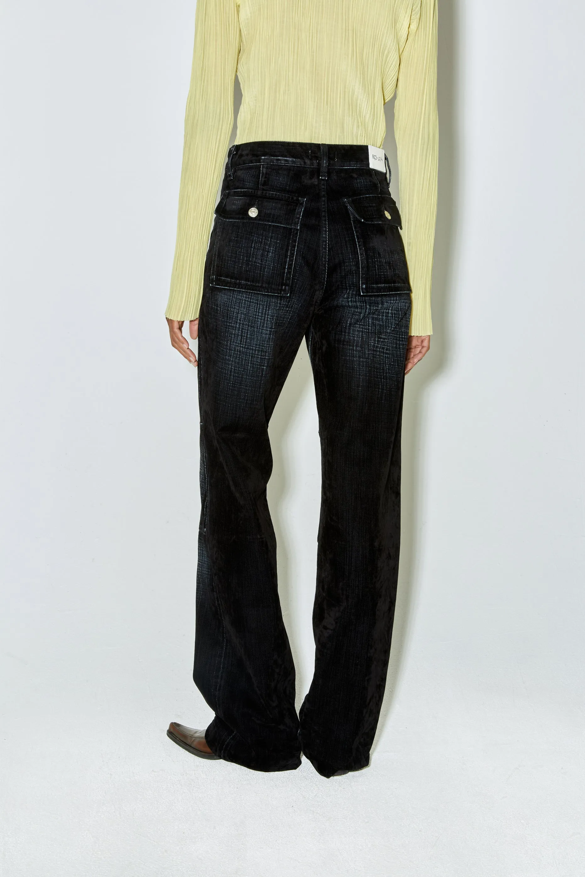 Dark Navy Velvet Palerma Pants