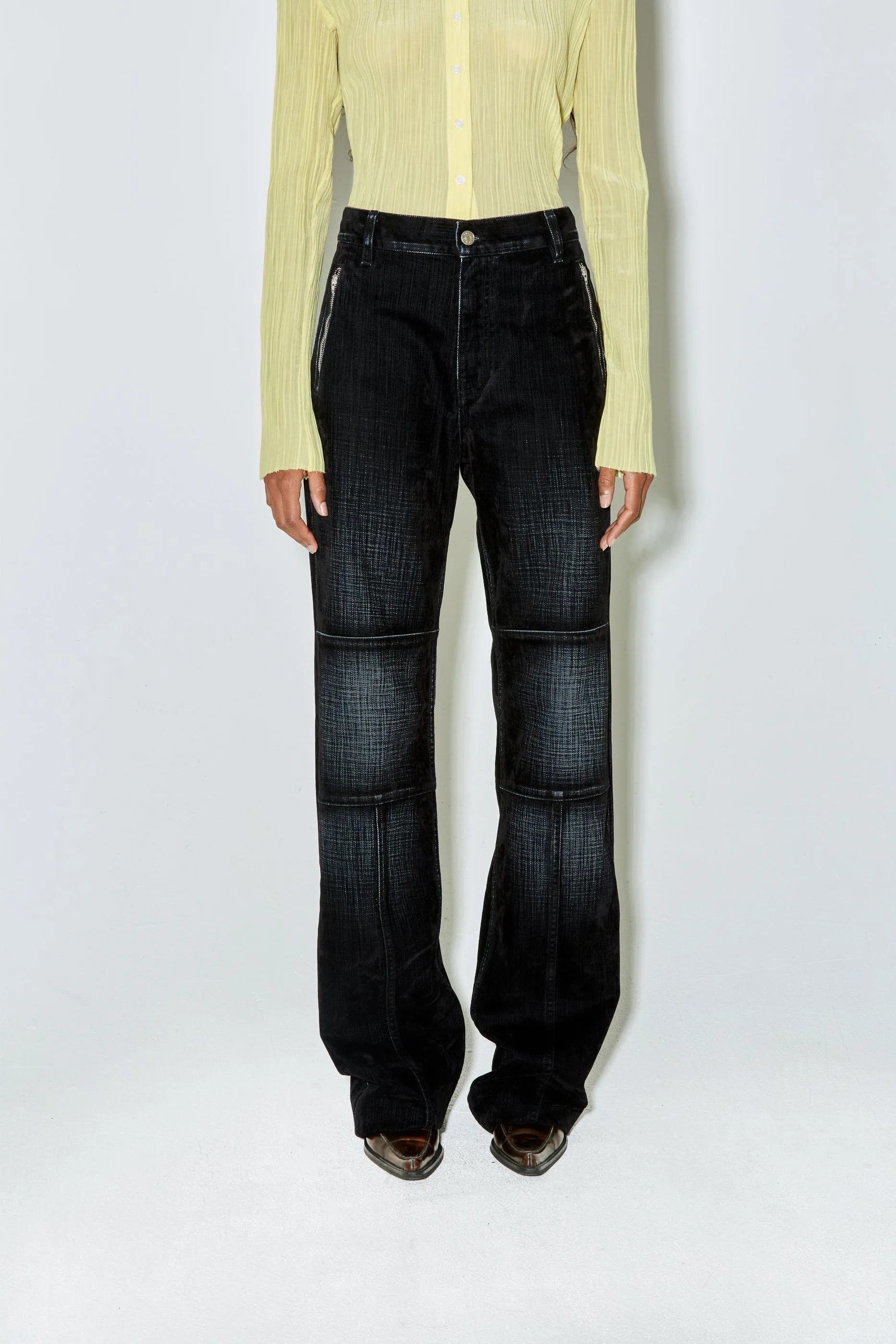 Dark Navy Velvet Palerma Pants