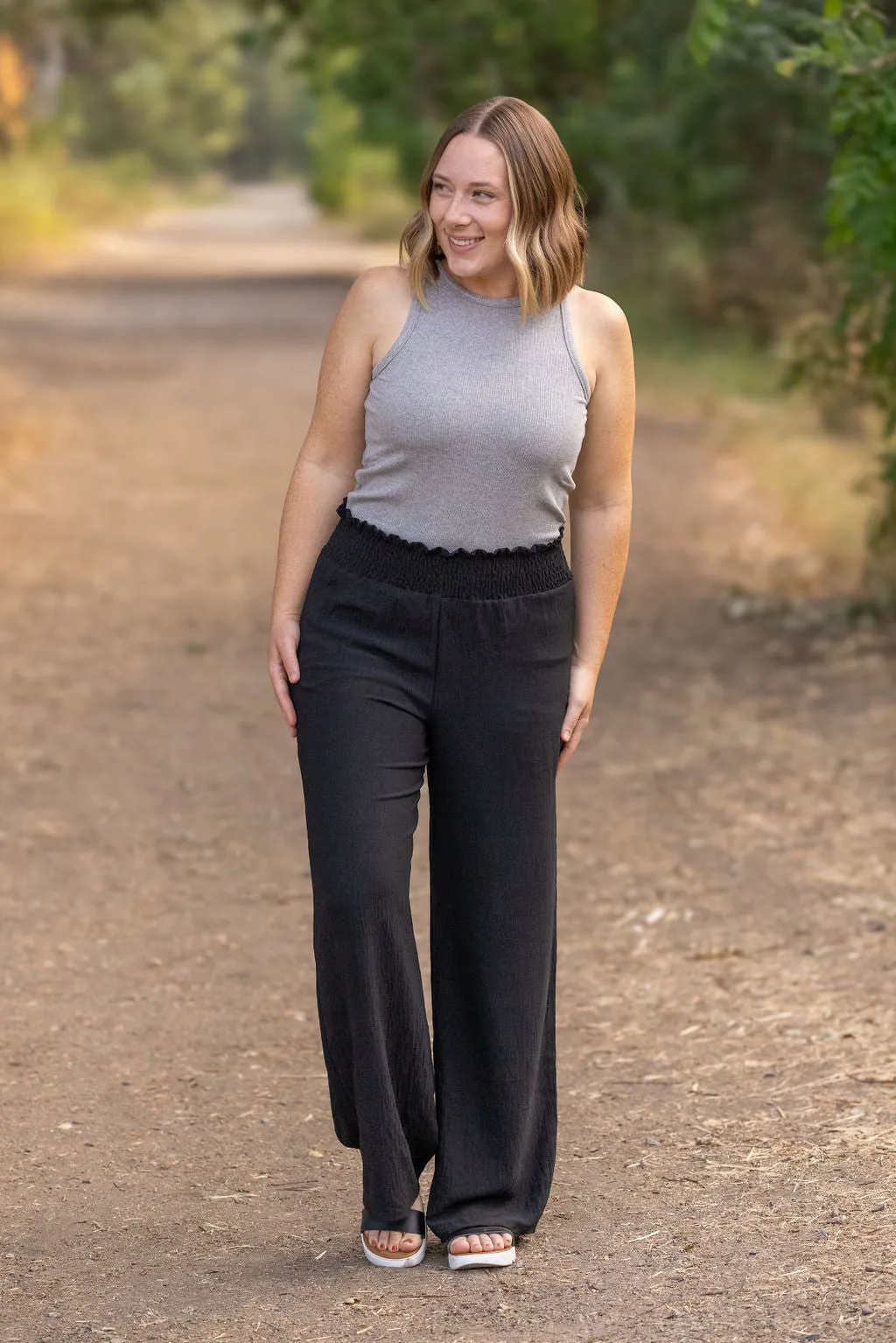 Presley Palazzo Pants - Black | Women's Wide-Leg Pants