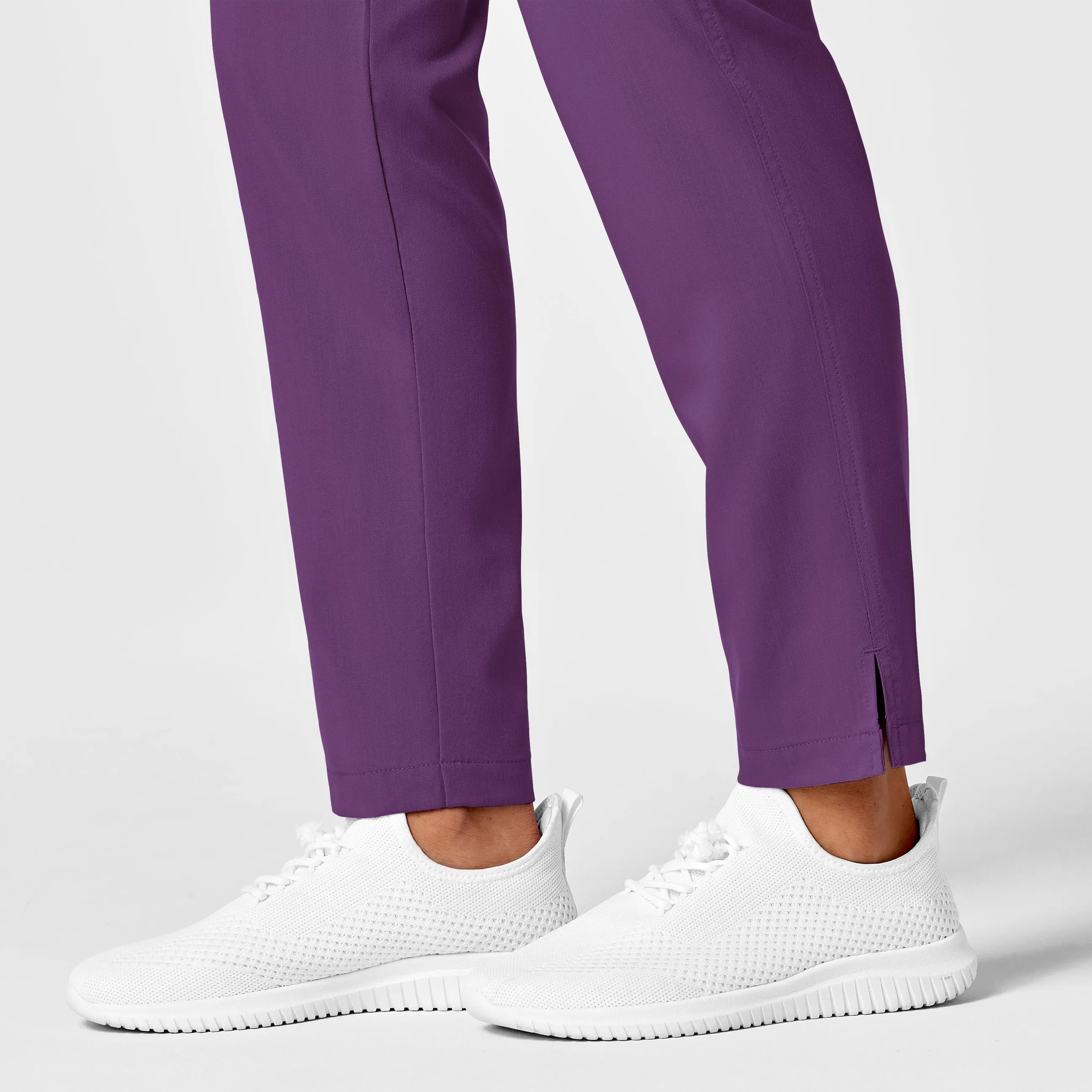 PRO Women's Slim Leg Cargo Scrub Pant - Eggplant