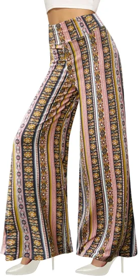 QGGQDD Wide Leg Palazzo Pants for Women - Casual Soft High Waist Lounge Pants Loose Comfy Stretchy Trousers