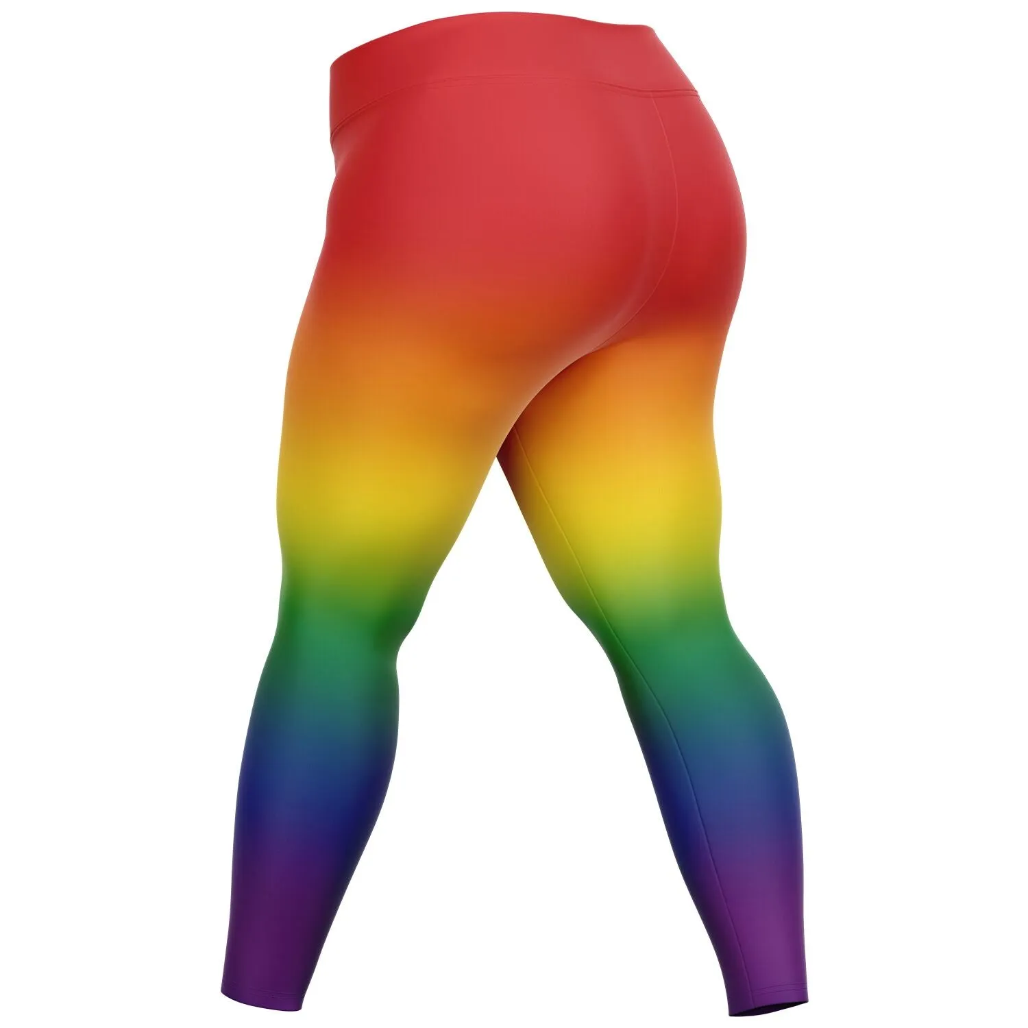 Rainbow Ombre Pride High-Waist Plus Leggings