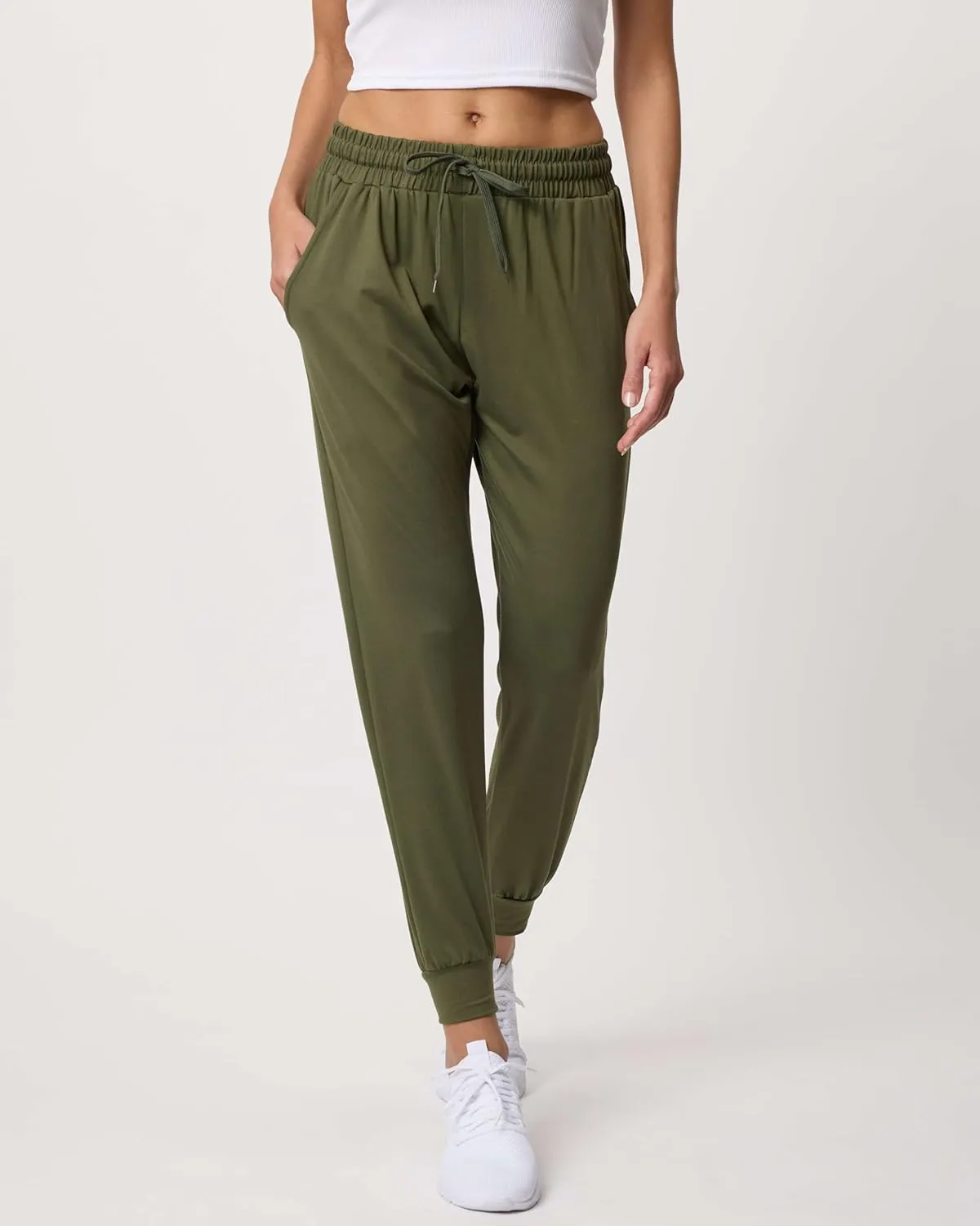 Real Essentials 3 Pack: Women's Ultra-Soft Lounge Joggers Sweatpants Athletic Yoga Pants with Pockets (Available in Plus)