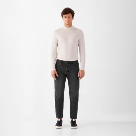 Rise Relaxed Tapered Basic Jeans Black