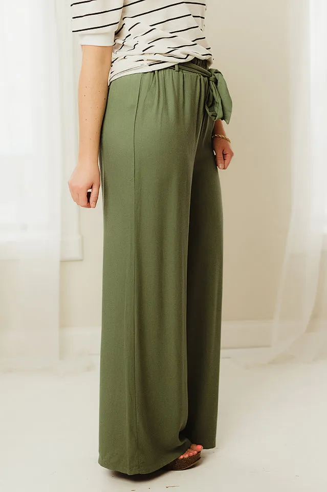 Self Tie Palazzo Pants