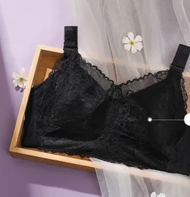 Side-collecting full cup bra for big breasts, thin bra without steel ring, underwear for women, anti-sagging and side-breasted adjustment bra
