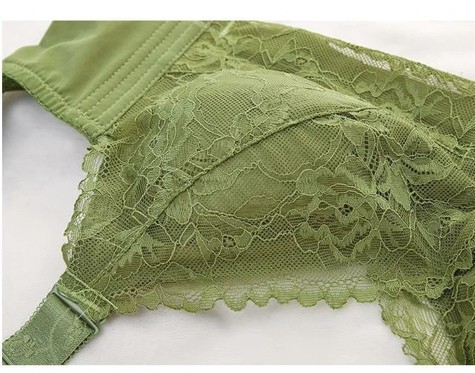 Side-collecting full cup bra for big breasts, thin bra without steel ring, underwear for women, anti-sagging and side-breasted adjustment bra