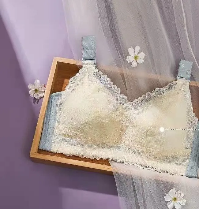 Side-collecting full cup bra for big breasts, thin bra without steel ring, underwear for women, anti-sagging and side-breasted adjustment bra