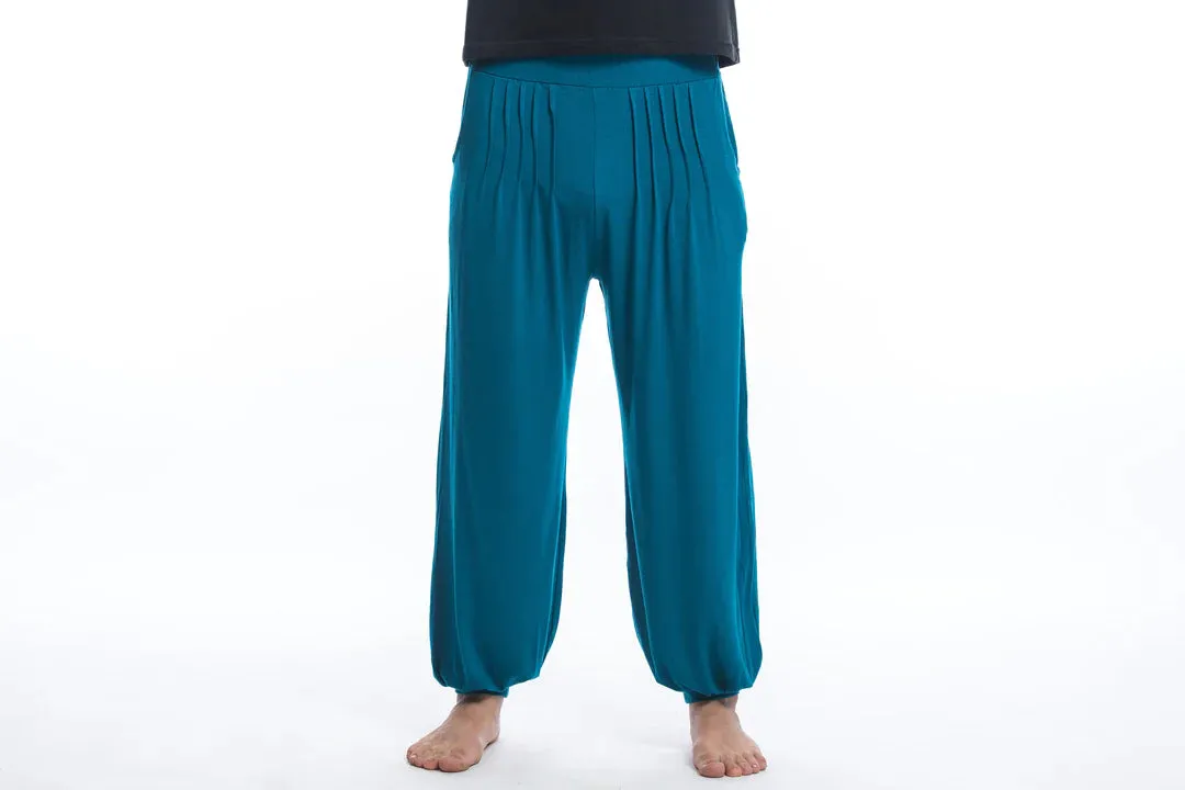 Spandex Cotton Harem Pant - Solid Blue, Thailand