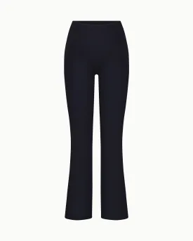 Sueded Stretch Low Rise Pant | Black