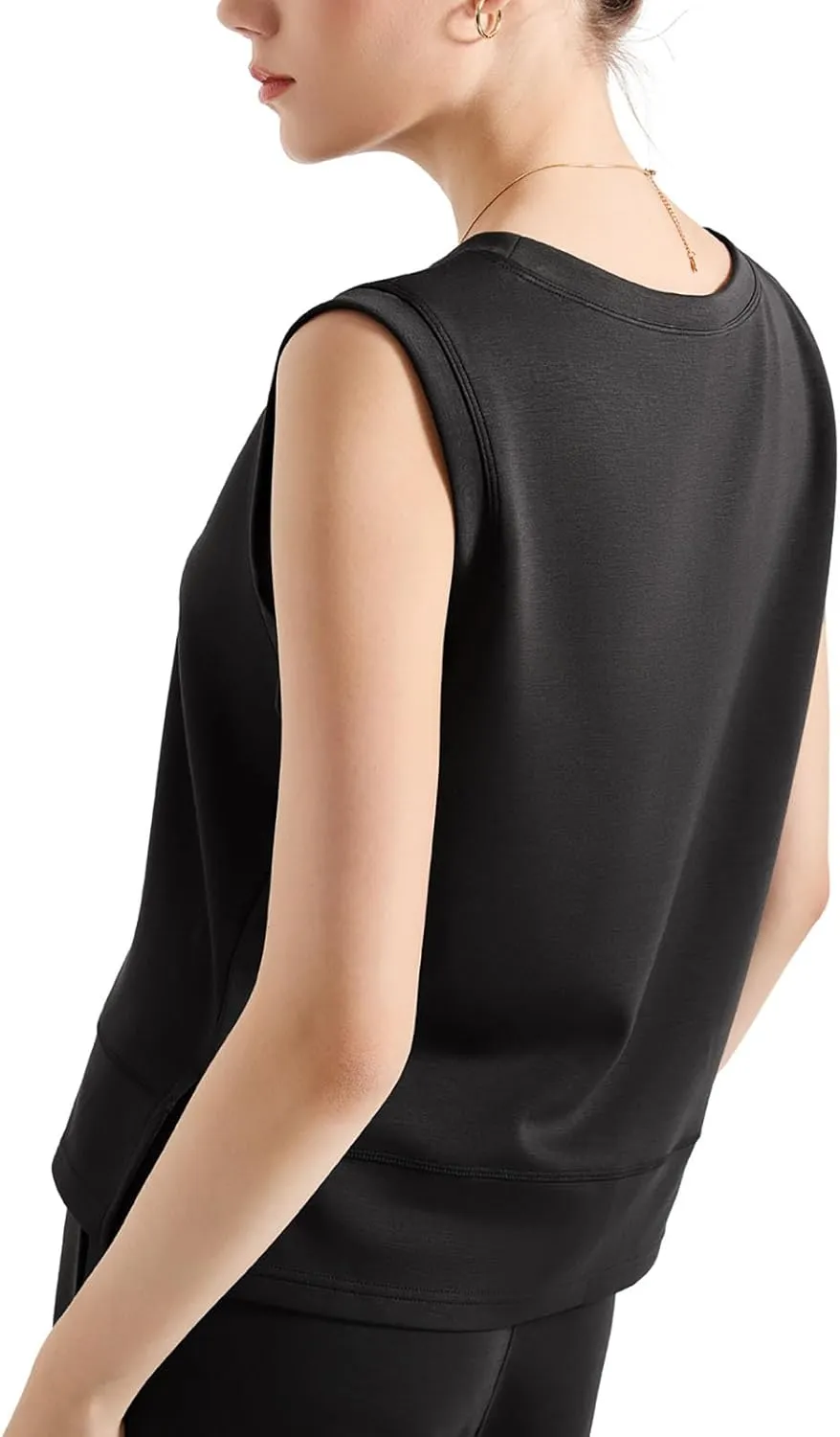 SUUKSESS Women 2 Piece Lounge Matching Sets Wide Leg Sweatpants Sleeveless Tops