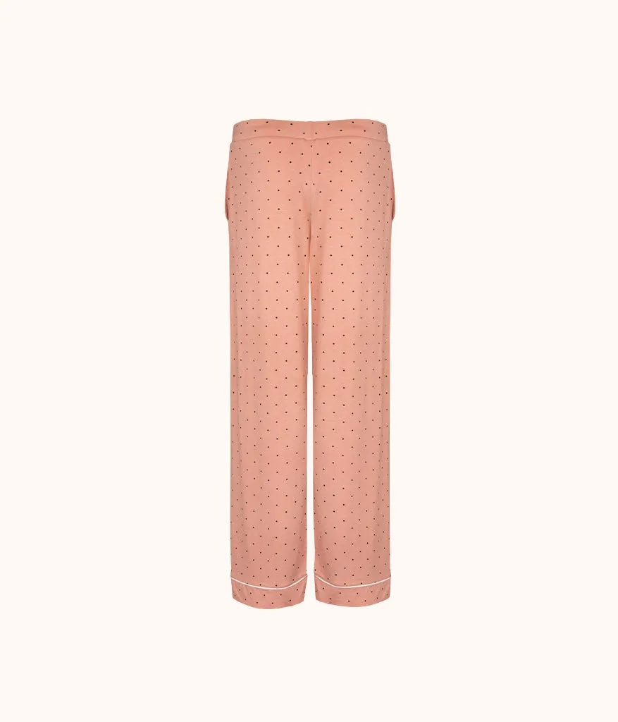 The All-Day Lounge Pant - Print: Pepper Dot/Shell Pink