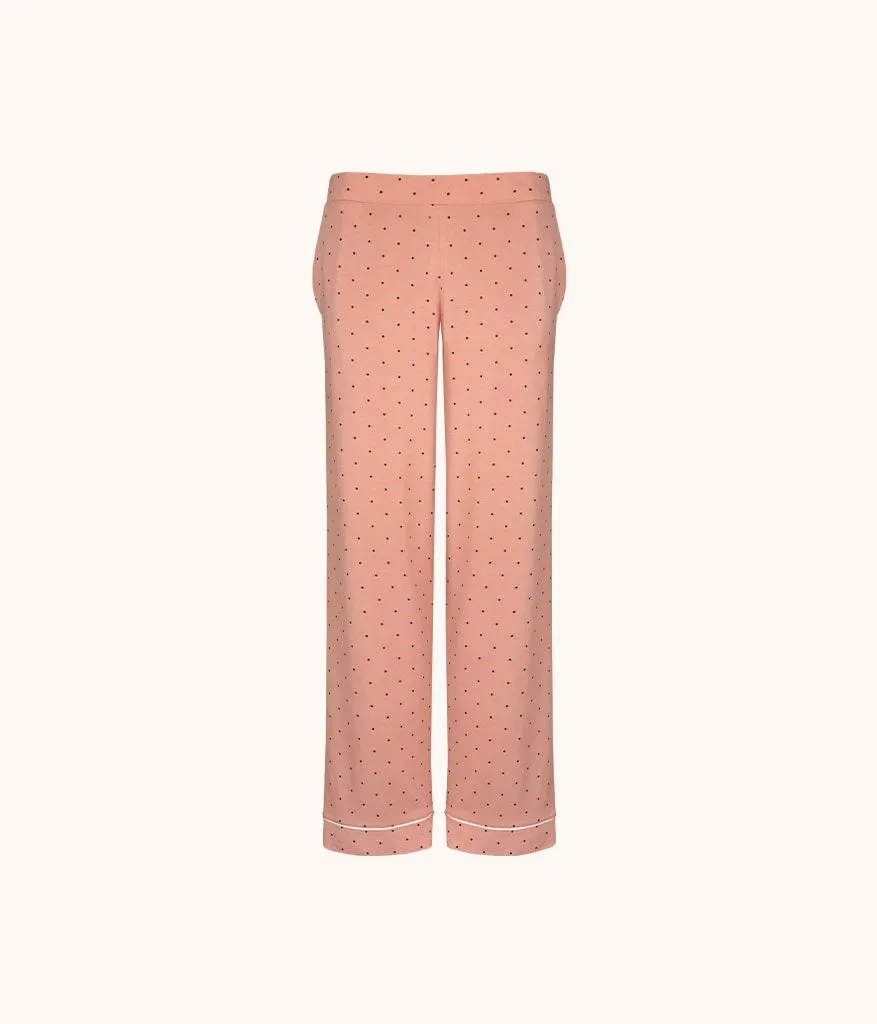 The All-Day Lounge Pant - Print: Pepper Dot/Shell Pink