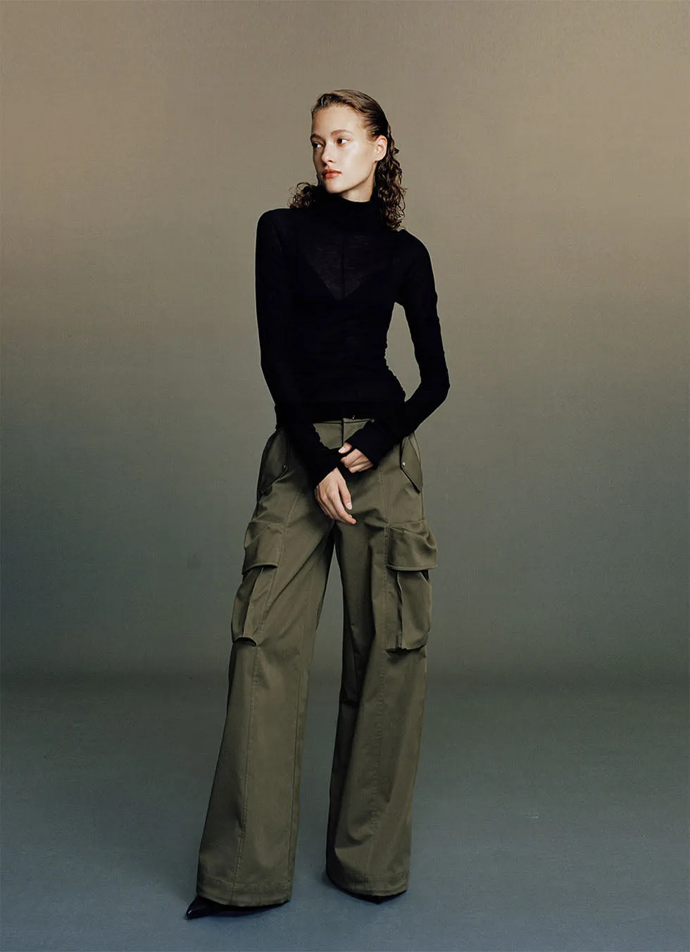Three-dimensional construction Adjustable casual work pants