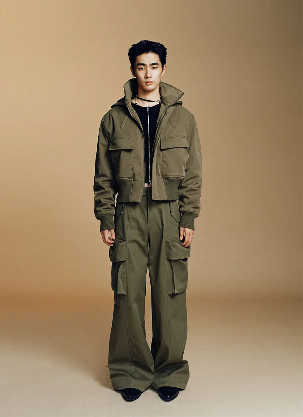 Three-dimensional construction Adjustable casual work pants