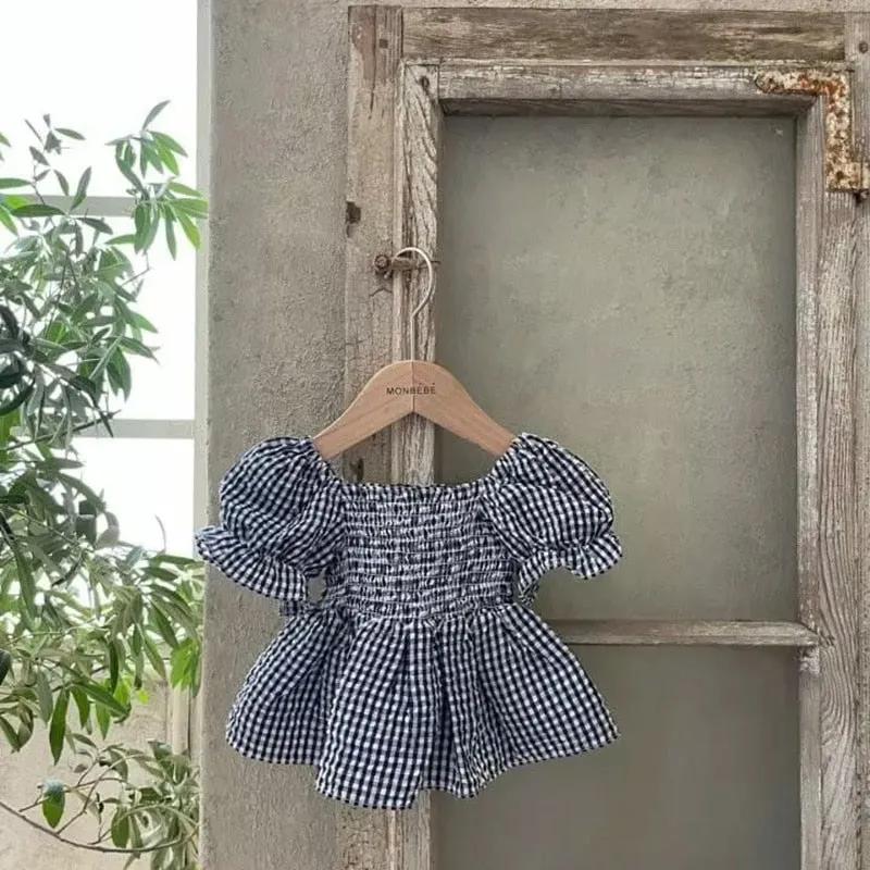 Toddlers Plaid Smocked Top & Shorts Set