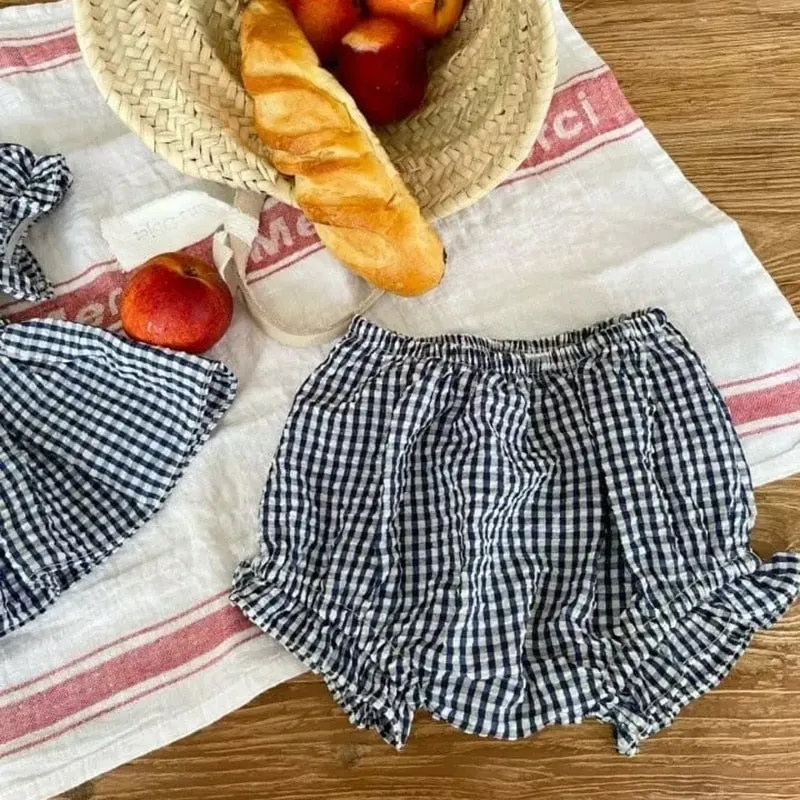 Toddlers Plaid Smocked Top & Shorts Set