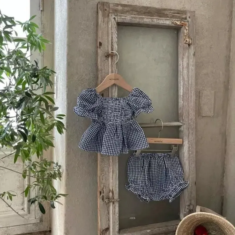 Toddlers Plaid Smocked Top & Shorts Set