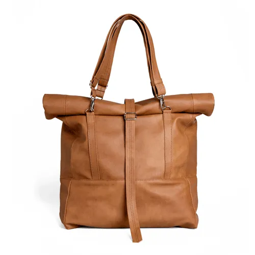 Wanderlust Rolltop Backpack Camel by Lee Coren
