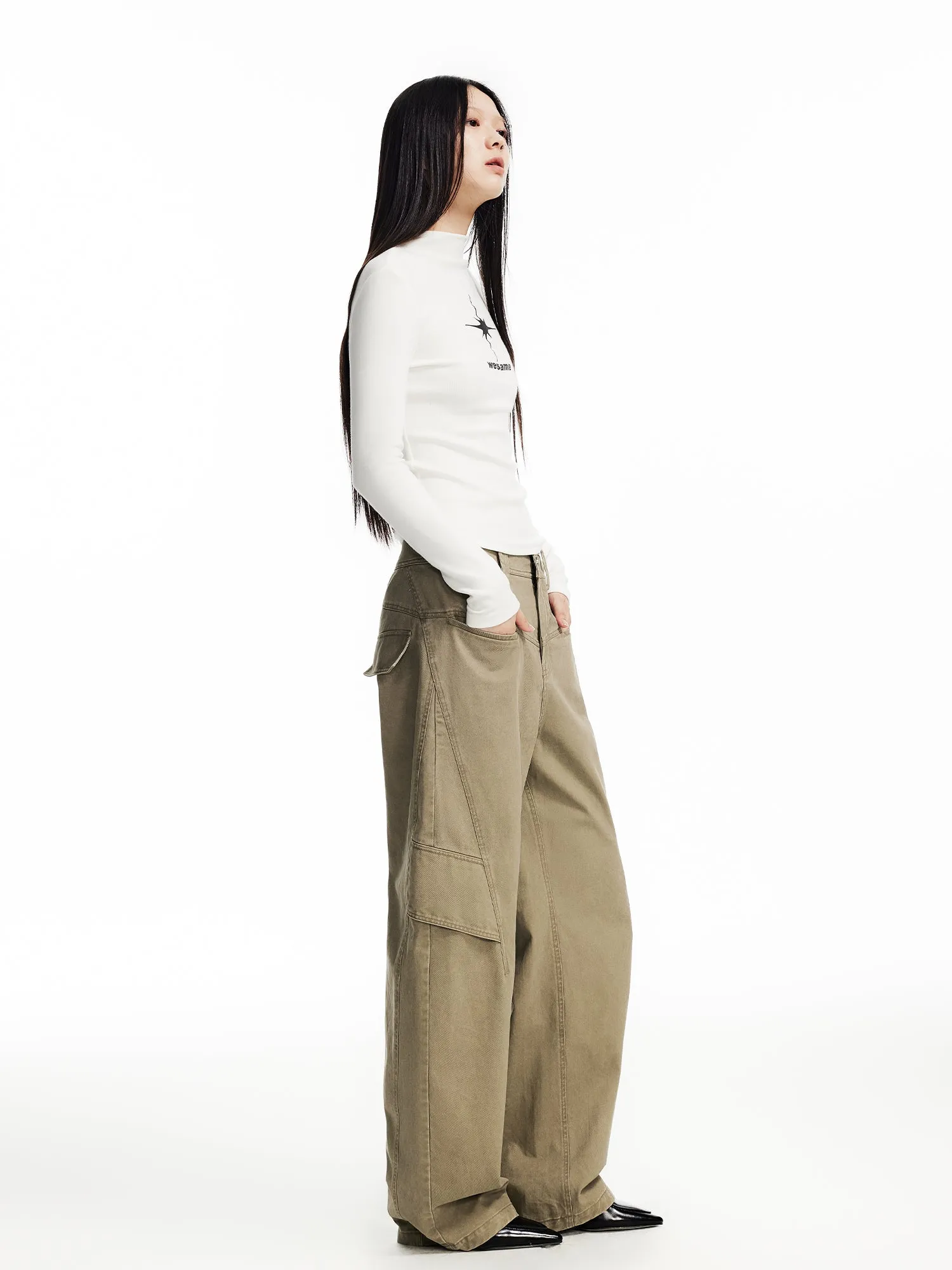 WESAME LAB KHAKI WORKWEAR CASUAL PANTS