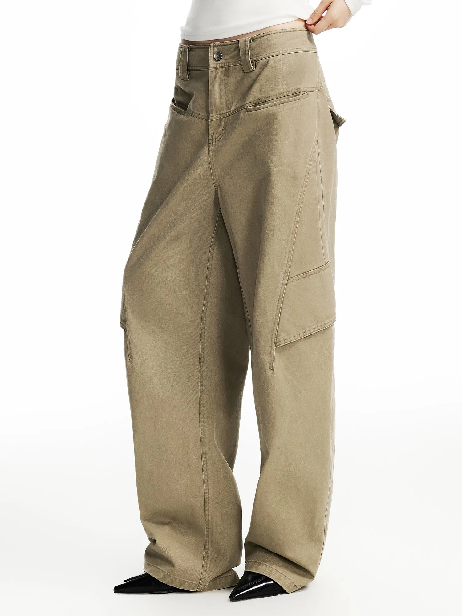 WESAME LAB KHAKI WORKWEAR CASUAL PANTS
