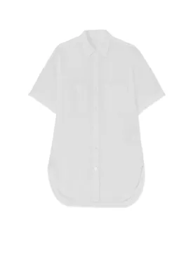 WHITE TENCEL POPLIN SAFARI SHIRT