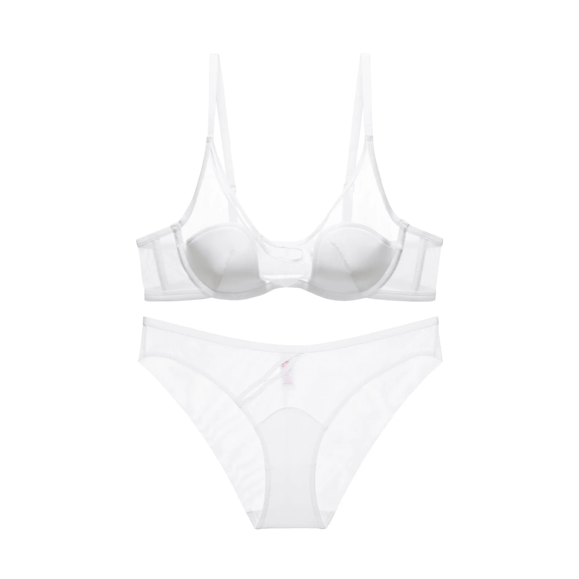 Women's lingerie sexy lace bra set pure desire seamless small breast push-up foreign trade transparent bra