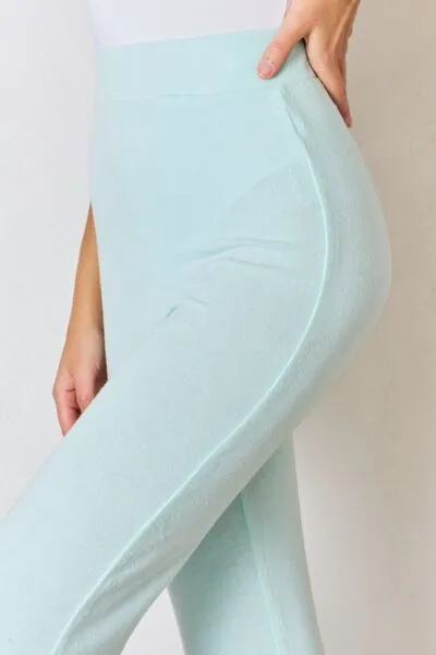 Women's RISEN Full Size High Waist Ultra Soft Knit Flare Pants