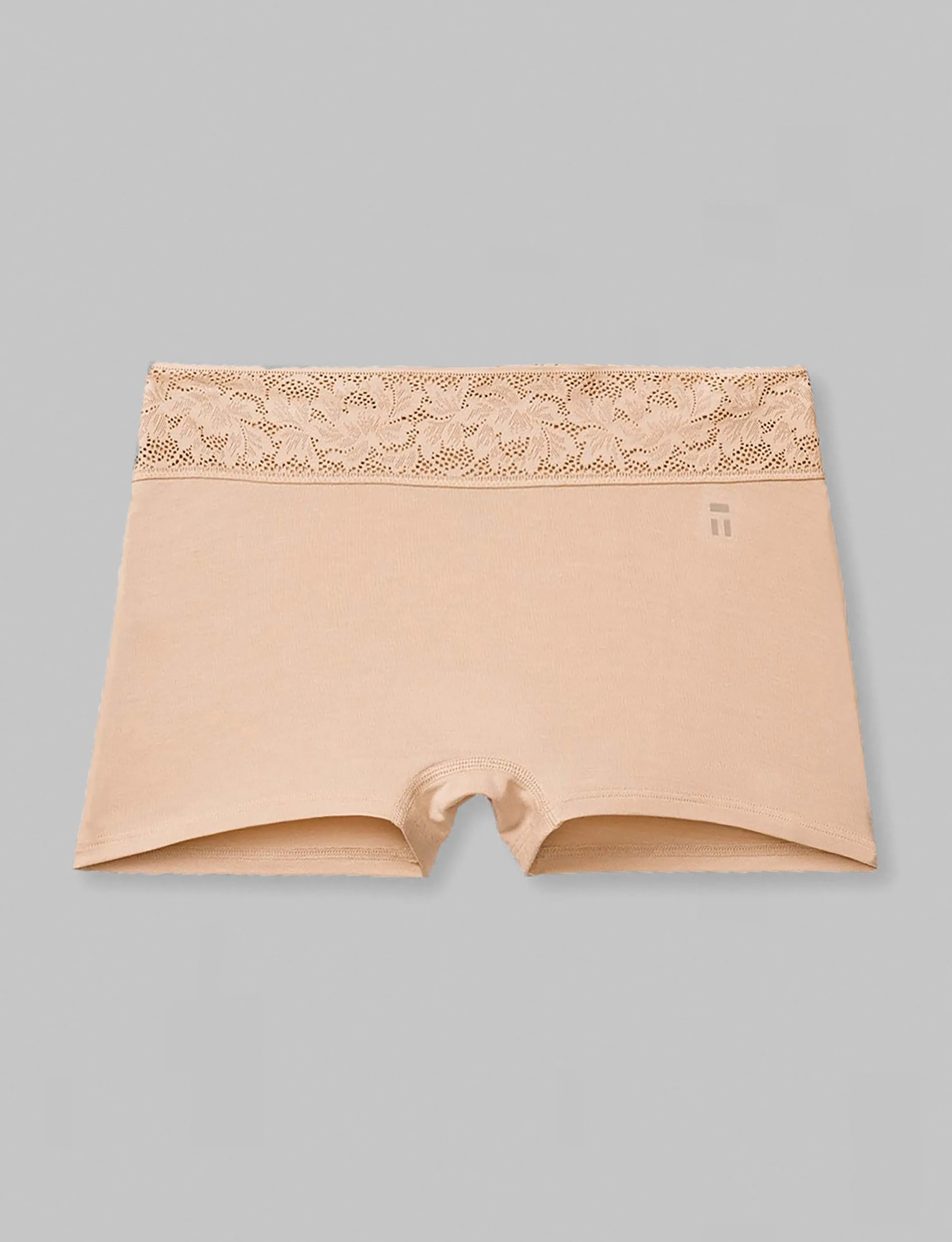 Women's Second Skin Boyshort, Lace Waist