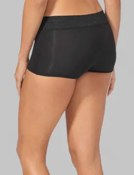 Women's Second Skin Boyshort, Lace Waist