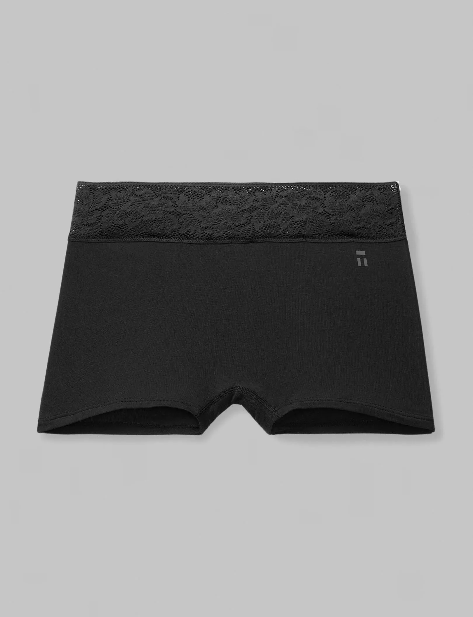 Women's Second Skin Boyshort, Lace Waist