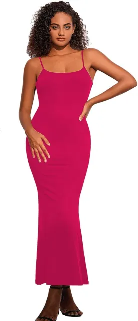 Women's Sexy Lounge Slip Long Dress Elegant Sleeveless Backless Ribbed Bodycon Maxi Dresses
