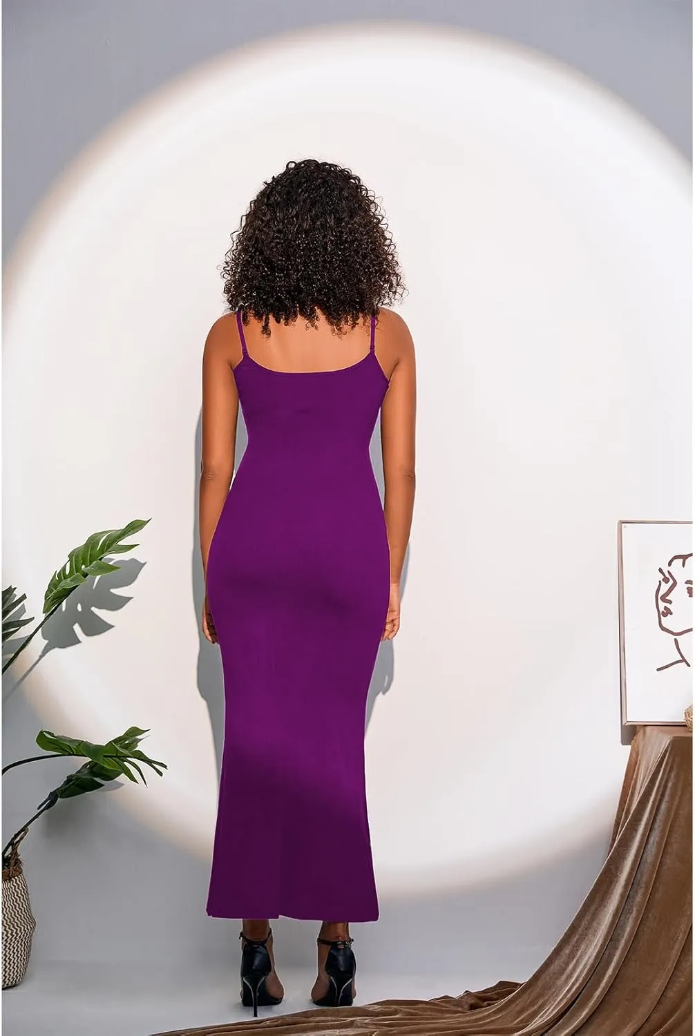 Women's Sexy Lounge Slip Long Dress Elegant Sleeveless Backless Ribbed Bodycon Maxi Dresses